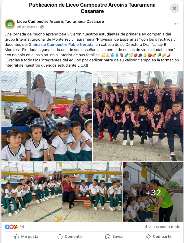 Publicación destacada en Facebook